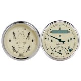 AutoMeter Gauge Kit 2 Pc. Quad & Tach/Speedo 3-3/8in. Antique Beige thumbnail 8