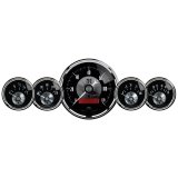 AutoMeter Gauge Kit 5 Pc 3-3/8in. & 2-1/16in. Elec Speedo W/Lcd Odo Prestige Blk. Diamond thumbnail 3