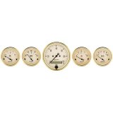 AutoMeter Gauge Kit 5 Pc. 3-1/8in. & 2-1/16in. Elec. Speedometer Golden Oldies thumbnail 1