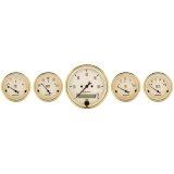 AutoMeter Gauge Kit 5 Pc. 3-1/8in. & 2-1/16in. Elec. Speedometer Golden Oldies thumbnail 4