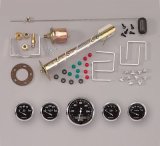 AutoMeter Gauge Kit 5 Pc. 3-1/8in. & 2-1/16in. Elec. Speedometer Old Tyme Black thumbnail 2