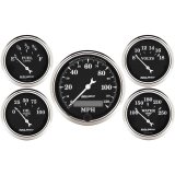 AutoMeter Gauge Kit 5 Pc. 3-1/8in. & 2-1/16in. Elec. Speedometer Old Tyme Black thumbnail 4