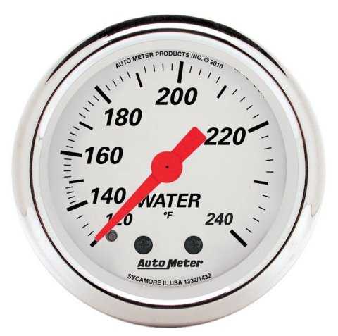 AutoMeter Gauge Kit 5 Pc. 3-1/8in. & 2-1/16in. Mech. Speedo. Wtmp & Oilp Arctic Wht thumbnail 7