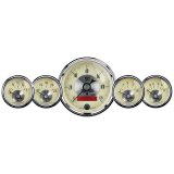 AutoMeter Gauge Kit 5 Pc. 3-3/8in. & 2-1/16in. Elec. Speedo W/Lcd Odo Prestige Antique. Ivory thumbnail 3