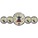 AutoMeter Gauge Kit 5 Pc. 3-3/8in. & 2-1/16in. Elec. Speedo W/Lcd Odo Prestige Antique. Ivory thumbnail 5