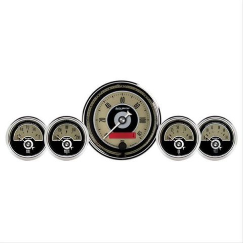 AutoMeter Gauge Kit 5 Pc. 3-3/8in. & 2-1/16in. Elec. Speedometer Cruiser Ad