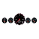 AutoMeter Gauge Kit 5 Pc. 3-3/8in. & 2-1/16in. Elec. Speedometer Designer Black thumbnail 2