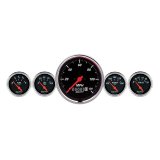 AutoMeter Gauge Kit 5 Pc. 3-3/8in. & 2-1/16in. Elec. Speedometer Designer Black thumbnail 3