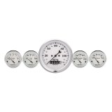 AutoMeter Gauge Kit 5 Pc. 3-3/8in. & 2-1/16in. Elec. Speedometer Old Tyme White thumbnail 5