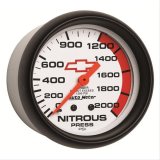 AutoMeter Gauge Nitrous Pressure 2-5/8in. 2000PSI Mechanical Chevy Red Bowtie White thumbnail 3