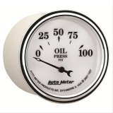 AutoMeter Gauge Oil Press 2-1/16in. 100PSI Elec Old Tyme White II thumbnail 3