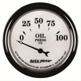 AutoMeter Gauge Oil Press 2-1/16in. 100PSI Elec Old Tyme White II thumbnail 4