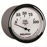 AutoMeter Gauge Oil Press 2-1/16in. 100PSI Elec Old Tyme White II thumbnail 5