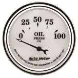 AutoMeter Gauge Oil Press 2-1/16in. 100PSI Elec Old Tyme White II thumbnail 7