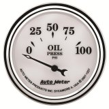 AutoMeter Gauge Oil Press 2-1/16in. 100PSI Elec Old Tyme White II thumbnail 8