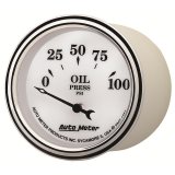 AutoMeter Gauge Oil Press 2-1/16in. 100PSI Elec Old Tyme White II thumbnail 9