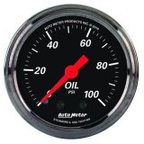 AutoMeter Gauge Oil Press 2-1/16in. 100PSI Mech Designer Black thumbnail 1