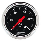 AutoMeter Gauge Oil Press 2-1/16in. 100PSI Mech Designer Black thumbnail 2
