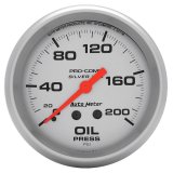AutoMeter Gauge Oil Press 2-5/8in. 200PSI Liquid Filled Mech Ultra-Lite thumbnail 2