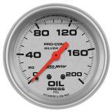 AutoMeter Gauge Oil Press 2-5/8in. 200PSI Liquid Filled Mech Ultra-Lite thumbnail 4