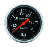 AutoMeter Gauge Oil Pressure 2-5/8in. 150PSI Mechanical Sport-Comp thumbnail 8
