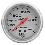 AutoMeter Gauge Oil Temp 2-5/8in. 140-280 Deg. F 8ft. Liquid Filled Mech Ultra-Lite thumbnail 4