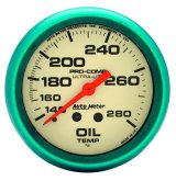AutoMeter Gauge Oil Temp 2-5/8in. 140-280 Deg. F Liquid Filled Mech Glow In Dark Ultra-Nite thumbnail 3