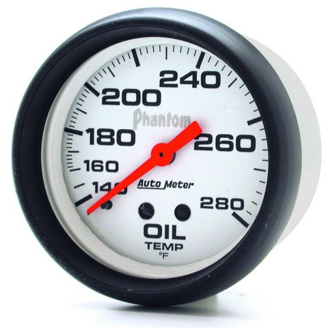 AutoMeter Gauge Oil Temp 2-5/8in. 140-280 Deg. F Mechanical Phantom