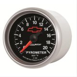 AutoMeter Gauge Pyrometer (Egt) 2-1/16in. 2000 Deg. F Stepper Motor Chevy Red Bowtie Black thumbnail 3