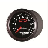 AutoMeter Gauge Pyrometer (Egt) 2-1/16in. 2000 Deg. F Stepper Motor Chevy Red Bowtie Black thumbnail 6