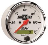 AutoMeter Gauge Speedo 3-1/8in. 120MPH Elec Prog W/ Lcd Odo Chevrolet Heritage Bowtie thumbnail 3