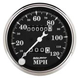 AutoMeter Gauge Speedo. 3-1/8in. 120MPH Mechanical Old Tyme Blk thumbnail 2