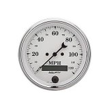 AutoMeter Gauge Speedo. 3-3/8in. 120MPH Elec. Prog. W/ Lcd Odo Old Tyme White thumbnail 1