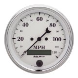 AutoMeter Gauge Speedo. 3-3/8in. 120MPH Elec. Prog. W/ Lcd Odo Old Tyme White thumbnail 5