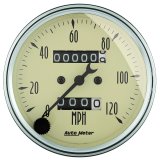AutoMeter Gauge Speedometer 3-1/8in. 120MPH Mechanical Antique Beige thumbnail 4