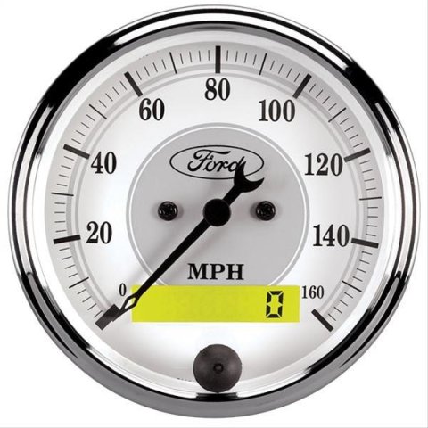 AutoMeter Gauge Speedometer 3-1/8in. 160MPH Elec. Prog. W/ Lcd Odo Ford Masterpiece