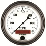 AutoMeter Gauge Speedometer 3-3/8in. 120MPH Elec. Prog. W/ Lcd Odo Old Tyme Wht II thumbnail 2