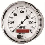 AutoMeter Gauge Speedometer 3-3/8in. 120MPH Elec. Prog. W/ Lcd Odo Old Tyme Wht II thumbnail 4