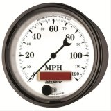 AutoMeter Gauge Speedometer 3-3/8in. 120MPH Elec. Prog. W/ Lcd Odo Old Tyme Wht II thumbnail 5