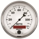 AutoMeter Gauge Speedometer 3-3/8in. 120MPH Elec. Prog. W/ Lcd Odo Old Tyme Wht II thumbnail 8