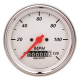AutoMeter Gauge Speedometer 3-3/8in. 120MPH Elec. Prog. W/ Wheel Odo Arctic White thumbnail 2