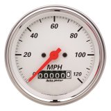 AutoMeter Gauge Speedometer 3-3/8in. 120MPH Elec. Prog. W/ Wheel Odo Arctic White thumbnail 4