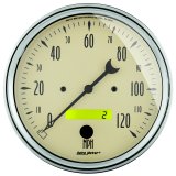 AutoMeter Gauge Speedometer 5in. 120MPH Elec. Prog. W/ Lcd Odo Antique Beige thumbnail 8