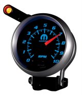 AutoMeter Gauge Tach 3-3/4in. 10K RPM Pedestal W/ Ext. Quick-Lite Black Mopar thumbnail 1