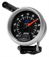 AutoMeter Gauge Tach 3-3/4in. 10K RPM Pedestal W/ Ext. Quick-Lite Black Mopar thumbnail 2