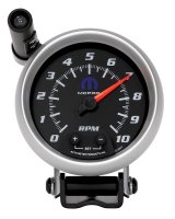 AutoMeter Gauge Tach 3-3/4in. 10K RPM Pedestal W/ Ext. Quick-Lite Black Mopar thumbnail 3