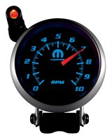AutoMeter Gauge Tach 3-3/4in. 10K RPM Pedestal W/ Ext. Quick-Lite Black Mopar thumbnail 4