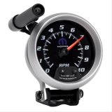AutoMeter Gauge Tach 3-3/4in. 10K RPM Pedestal W/ Ext. Quick-Lite Black Mopar thumbnail 5