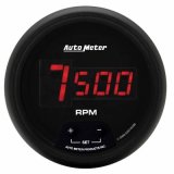 AutoMeter Gauge Tach 3-3/8in. 10K RPM In-Dash Digital Black Dial W/ Red Led thumbnail 1