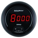 AutoMeter Gauge Tach 3-3/8in. 10K RPM In-Dash Digital Black Dial W/ Red Led thumbnail 2